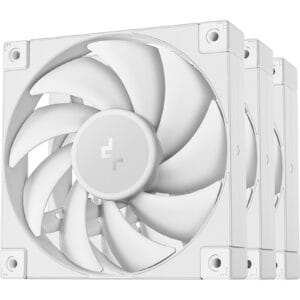 DeepCool FD12 120mm Case Fan 3-Pack (R-FD12-WHNPN3-G), PWM Control, High Airflow, Low Noise, Hydro Bearing