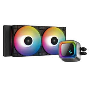 DeepCool LS520 Premium AiO Liquid CPU Cooler (R-LS520-BKAMNT-G-1), Universal Socket, 240mm Radiator, PWM 2250RPM Cooling Fans, Addressable RGB LED Lighting