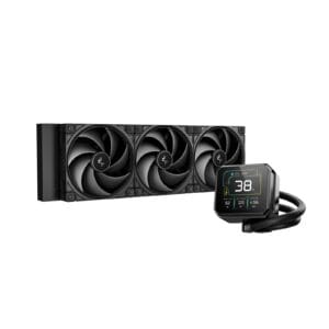 DeepCool Spartacus 360 AIO Liquid CPU Cooler (R-SPT360-BKDSMP-G-1), 360mm Radiator, 3 x 120mm PWM Fans, 3.4" LCD Display Pump, ARGB Lighting