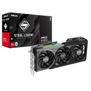 ASRock AMD Radeon RX 9070 GRE Steel Legend Dark OC 12GB GDDR6 Graphics Card