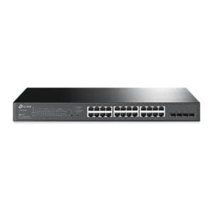 TP-Link JetStream 28-Port Metal Gigabit Smart PoE Switch with 24-Port PoE+ (250W), 28-Port, Gigabit, POE