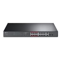 TP-Link 16-Port Metal 10/100Mbps + 2-Port Gigabit Unmanaged PoE Switch (192W), 16-Port, Gigabit, POE