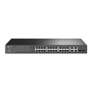 TP-Link 24-Port Metal 10/100Mbps + 4-Port Gigabit Smart Switch with 24-Port PoE+ (250W) (TL-SL2428P)