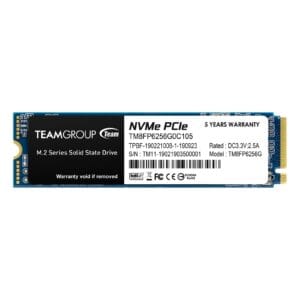 Team MP33 () 256GB NVMe M.2 Interface, PCIe Gen3, 2280, Read 1600MB/s, Write 1000MB/s