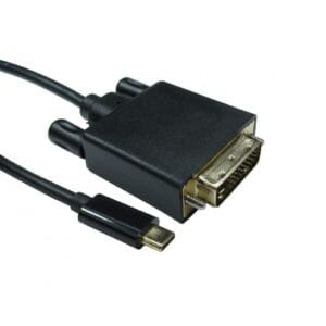 USB-C TO DVI 4k 30HZ 2 Meter Black Data Cable, 4K, USB-C
