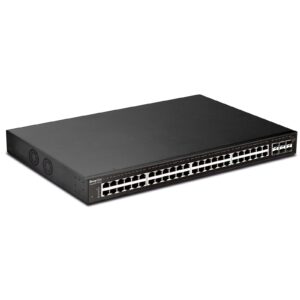 DrayTek VigorSwitch 48 Port POE Fully Managed Layer 2+ Switch with 6x 10GbE SFP Ports, 48-Port, POE