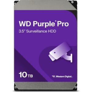 WD Purple Pro 10TB SATA Smart Video Hard Drive, 7200RPM, Transfer Rate up to 272MB/s, 512MB Cache
