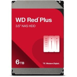 WD Red Plus 6TB 3.5" 256MB Cache SATA III NAS Internal Hard Drive