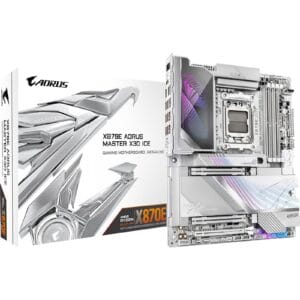 Gigabyte X870E AORUS MASTER X3D ICE AMD AM5 Socket Motherboard, Wi‑Fi 7