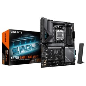 Gigabyte X870E EAGLE X3D Wi‑Fi 7 AMD AM5 Socket Motherboard, Wi‑Fi 7