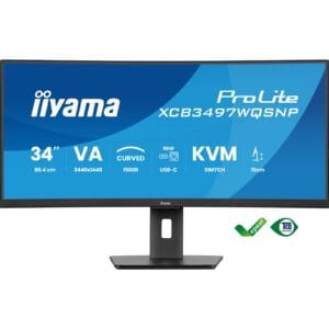 iiyama ProLite Curved Monitor 34" VA Ultra-Wide Screen with KVM Switch, USB-C