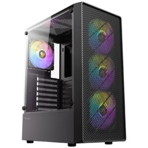 Antec AX26 RGB Elite Mid Tower Gaming Case, USB 3.0