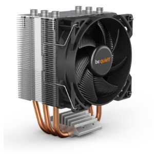 be quiet! Pure Rock Slim 2 Fan CPU Cooler (BK030), Universal Socket, Pure Wings 2 92mm PWM Black Cooling Fan, 2000RPM, 3 Heat Pipes