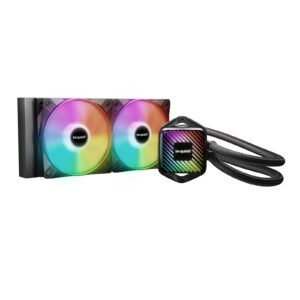 be quiet! Pure Loop 3 LX Liquid CPU Cooler (BW030), Universal Socket, 240mm Radiator, 2 x Light Wings LX PWM High Speed, Stylish ARGB cooling block featuring 10 included lighting foils
