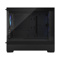 Fractal Design Pop Mini Air RGB Black Micro-ATX Mini Tower PC Case, Clear Tempered Glass, High-Airflow Mesh Front, 3 x 120mm Aspect RGB Fans, 240mm Radiator Support