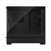 Fractal Design Pop Silent Black ATX Mid Tower PC Case, Clear Tempered Glass, Sound-Dampened Design, 3 x 120mm Aspect Fans, 280mm Radiator Support