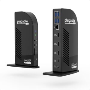 Plugable UD-ULTCDL USB-C Triple Monitor 4K 96W USB-C PD DisplayLink Certified Docking Station, 4K, USB-C