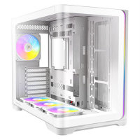 AMD Ryzen 7 5.00GHz RTX 5070Ti Pure White Performance Gaming PC with Curved Glass Chassis (XG-5V36W), Windows 11 Home