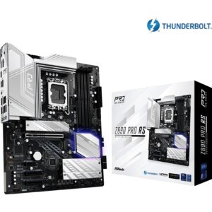 ASRock Z890 PRO RS Intel 1851 Socket Motherboard, ATX, 4x DDR5 Slots, 4x M.2 Sockets, Fitted I/O Shield