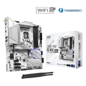 ASRock Z890 PRO RS WIFI WHITE Intel 1851 Socket Motherboard, Wi‑Fi 6E
